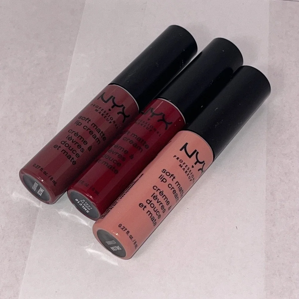 NYX Soft Matte Lip Cream‎ 3 Pack Monte Carlo-Istanbul-Budapest